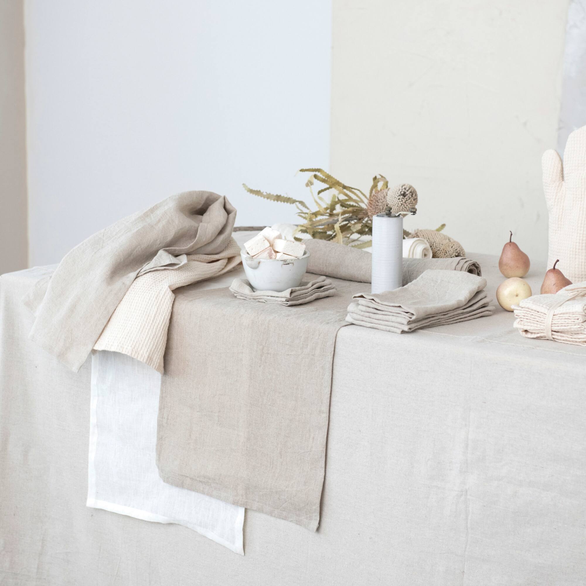 Hello Honey® Woven Linen & Cotton Waffle Dinner Napkins